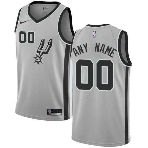 Men & Youth Customized San Antonio Spurs Swingman Silver Alternate Nike Statement Edition Jersey->customized nba jersey->Custom Jersey